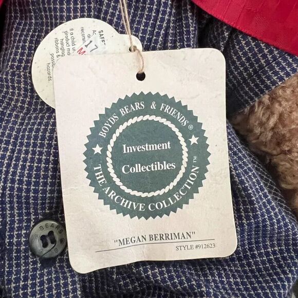 Megan Berriman Boyds Plush Bear Best Dressed Collection Retired 912623 With TAGS - Picture 4 of 6